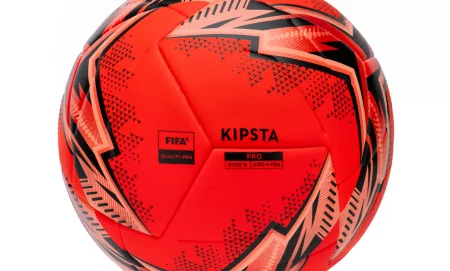 KIPSTA Футболна топка PRO BALL FIFA QUALITY PRO, Размер 5, Червена – За Професионални Игри и Тренировки