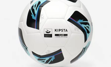 Kipsta Футболна Топка CLUB BALL LIGHT – Лека и Удобна, Размер 5, Бяла